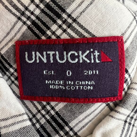 Untuckit Marina Size‎ 0 NWT NEW Plaid Button Down Classic Womens Preppy Classic - Picture 3 of 6